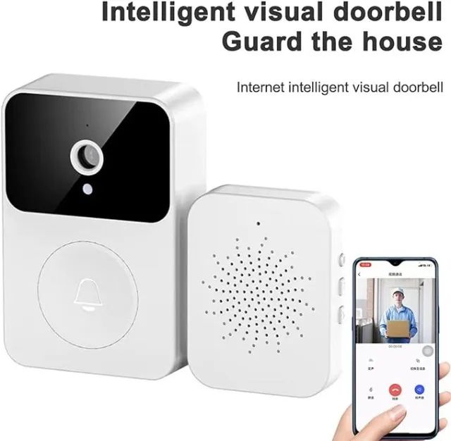 Smart Mini Campainha Inteligente Sem Fio Câmera Wifi - Foto 3