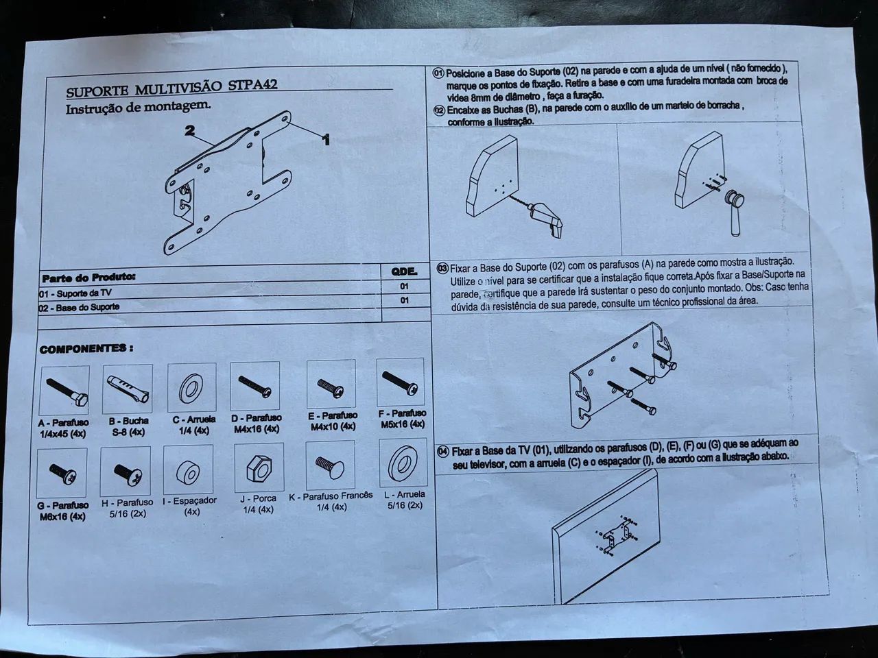 Suporte para TVs Multivisão STPA42 - Foto 2