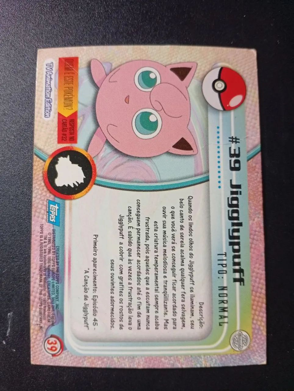 CARTA POKEMON JIGGLYPUFF FOIL TOPPS CARD - Foto 2