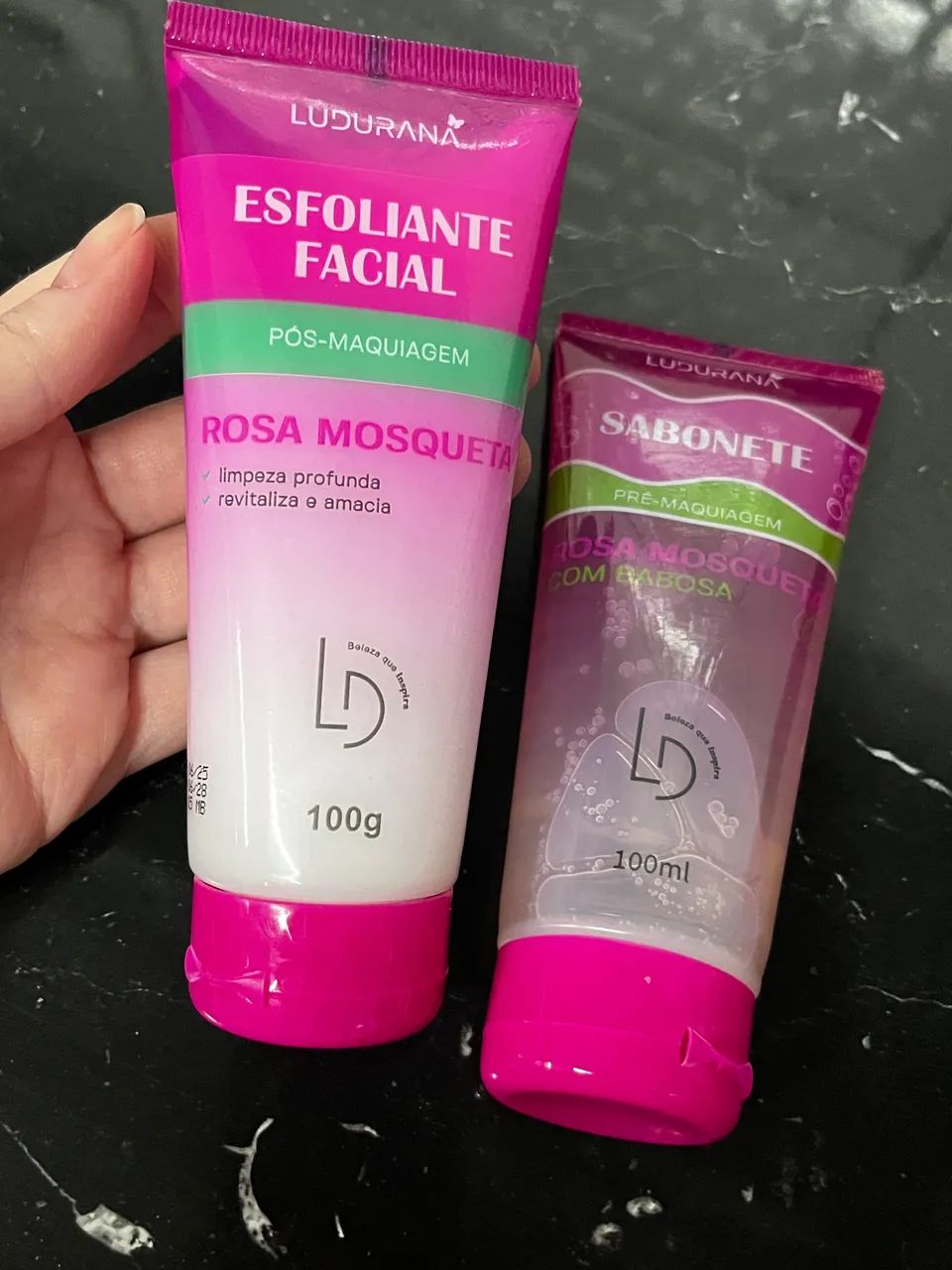Kit Esfoliante Facial Pré e Pós Maquiagem com Rosa Mosqueta Babosa - Foto 6