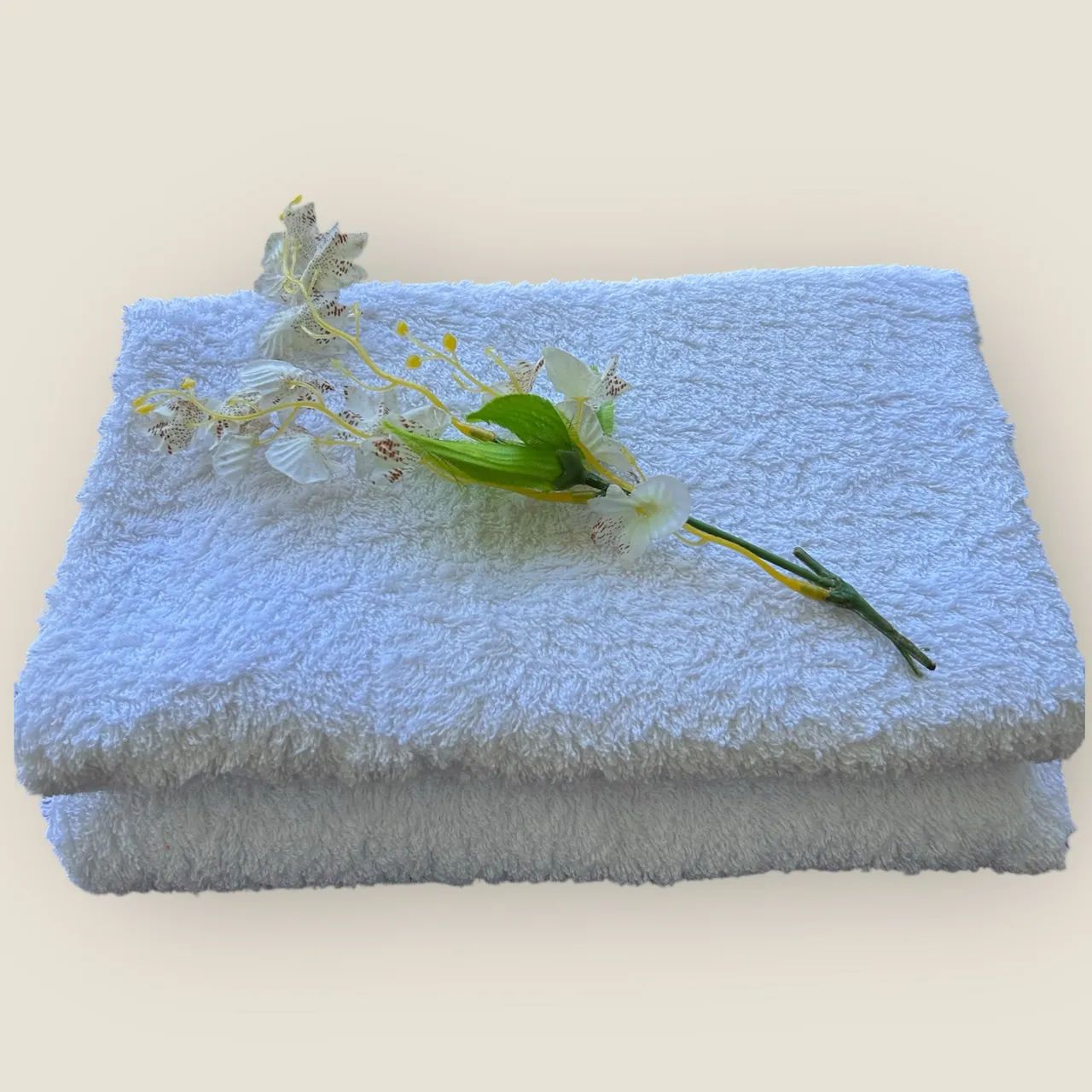 Kit 2 Toalhas de Rosto Grandes Artex e São Carlos - Brancas