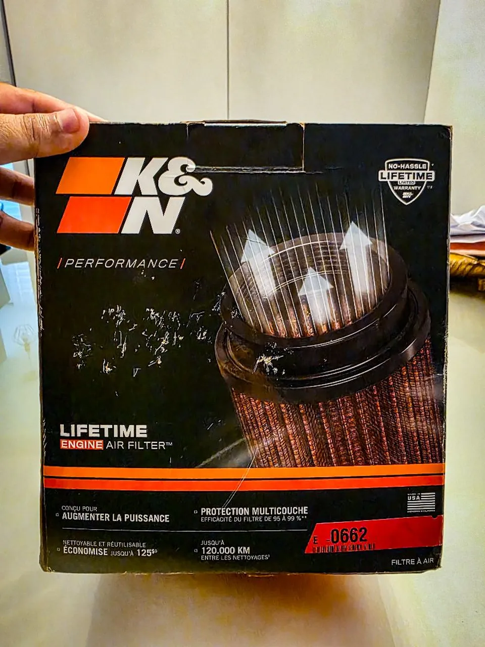 Filtro de Ar K&N - FORD RANGER 3.2 e 2.2 / 2022 e 2023 COM MENOS DE 2 MESES DE USO