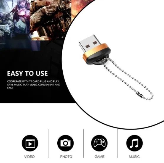 Leitor de Cartão de Memória Micro SD Portátil de Alta Velocidade USB 2.0 Micro COD-CP544  - Foto 2