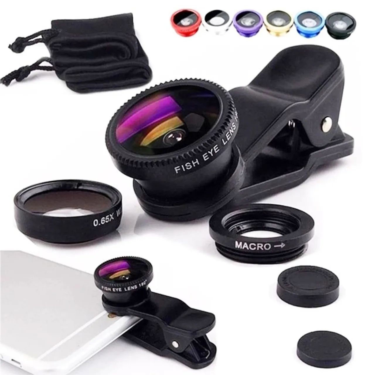 Lentes 3 em 1 para Celular - Fisheye, Wide Angle e Macro - Foto 3