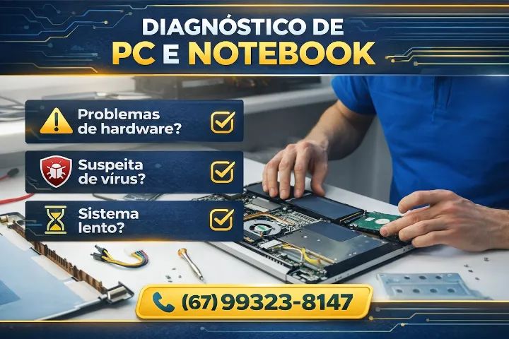 Conserto de Notebook e PC - Atendimento Rápido em Campo Grande MS
