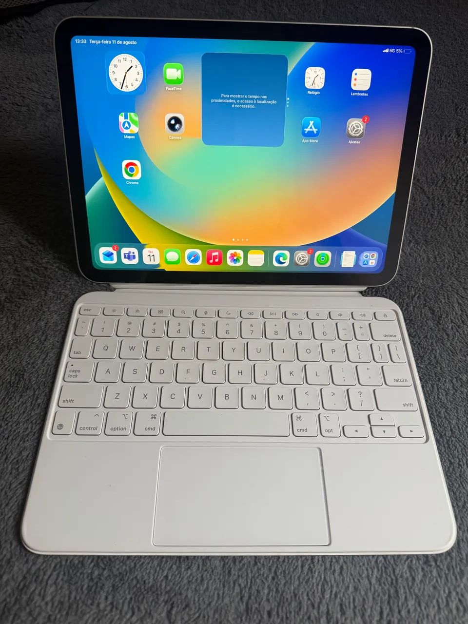 iPad 10 Geração 256 gigas com teclado WI-FI e Celular  - Foto 4