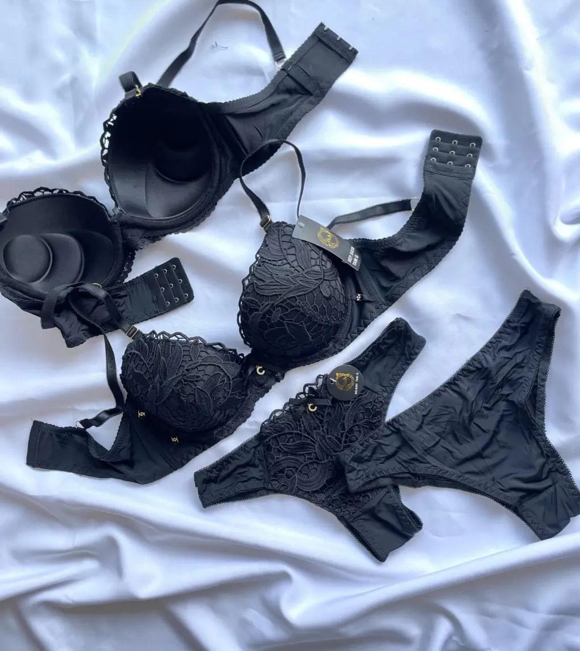 Conjunto Lingerie Elegance Black - Foto 2