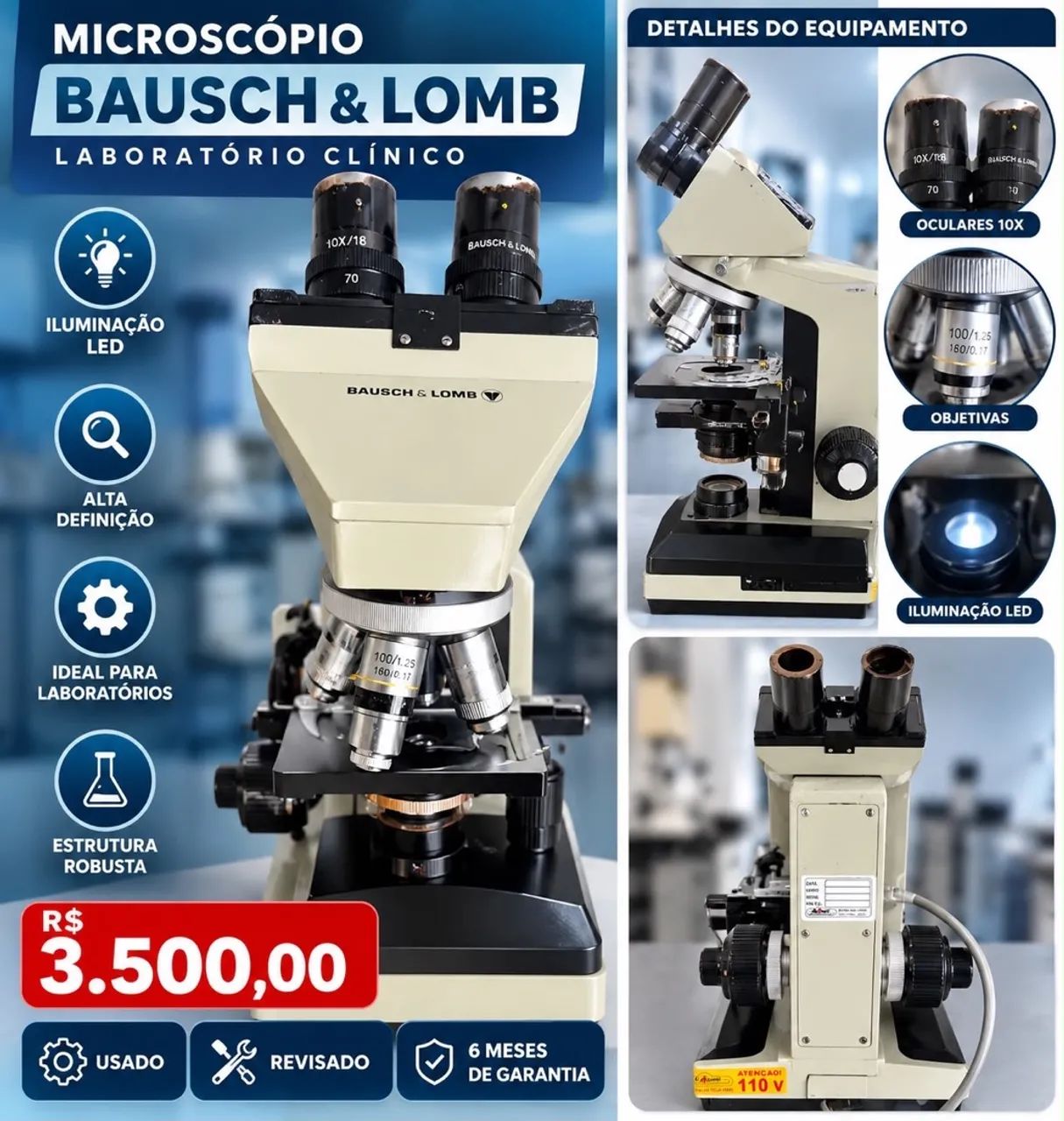 Microscópio Bausch & Lomb