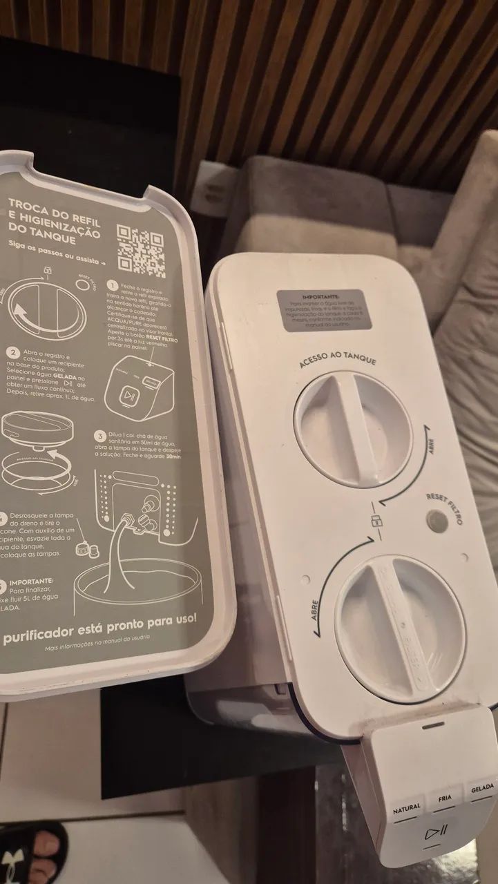 Filtro acqua pure electrolux usado e com a placa queimada