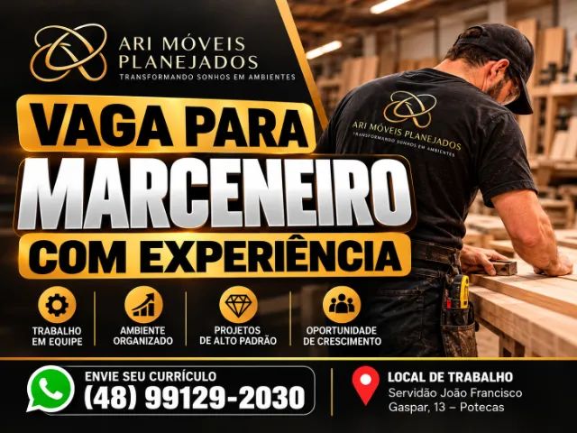 Marceneiro com Experiência - Vaga de Emprego