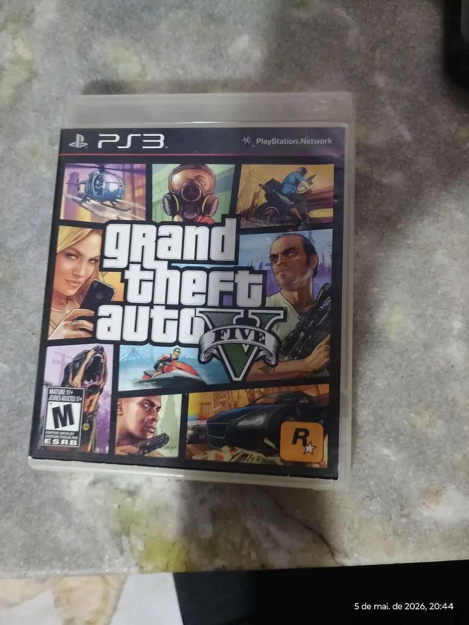 GTA 5 PS3, capa e cd