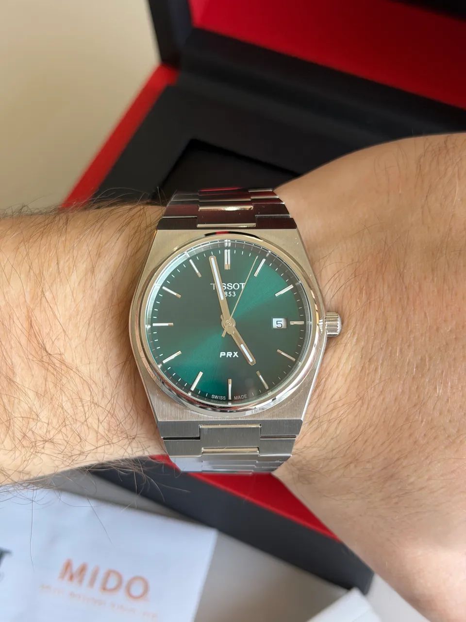 Relógio Tissot Prx Green original completo 