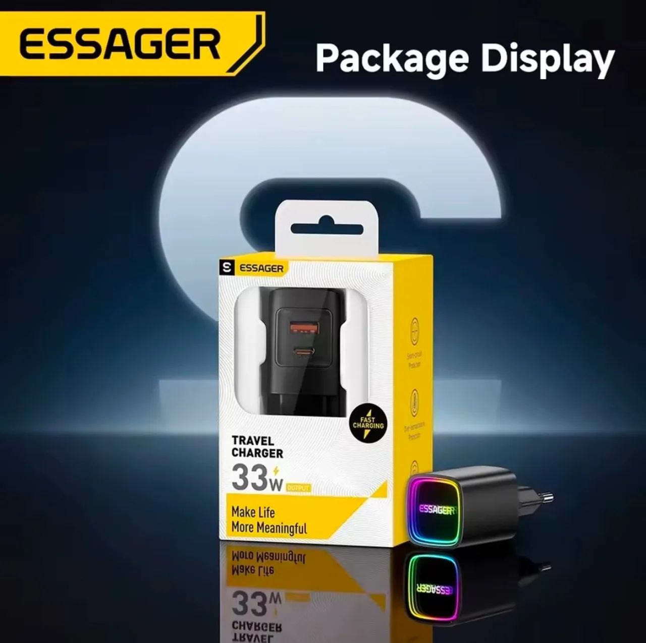 CARREGADOR ESSAGER RGB 33W - Foto 5