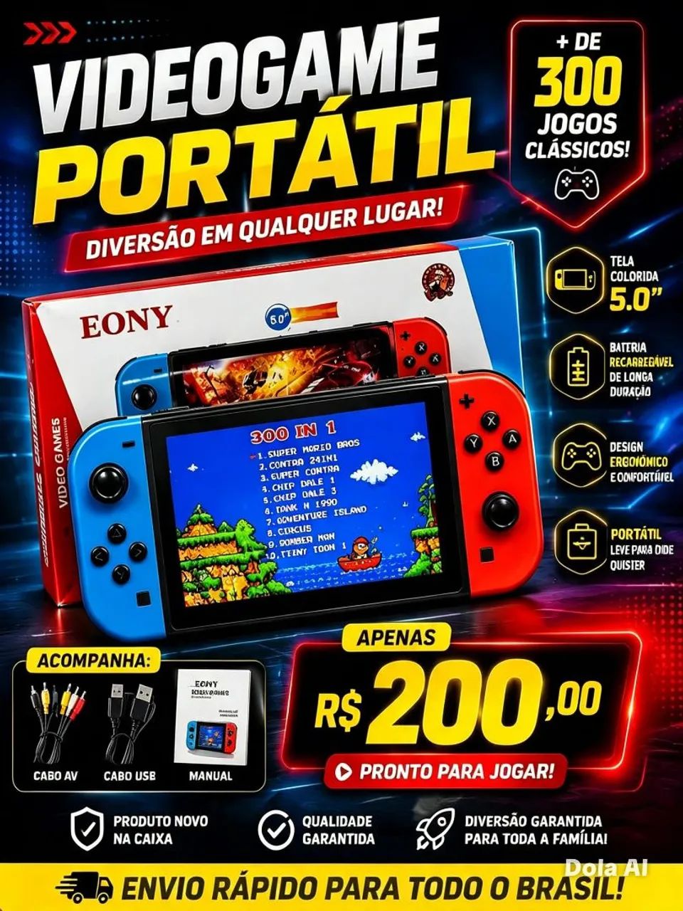 Videogame Portátil Eony 5.0 - Foto 2