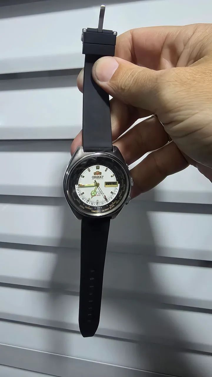 Relógio orient Word times 1970 peça de colecionador. 