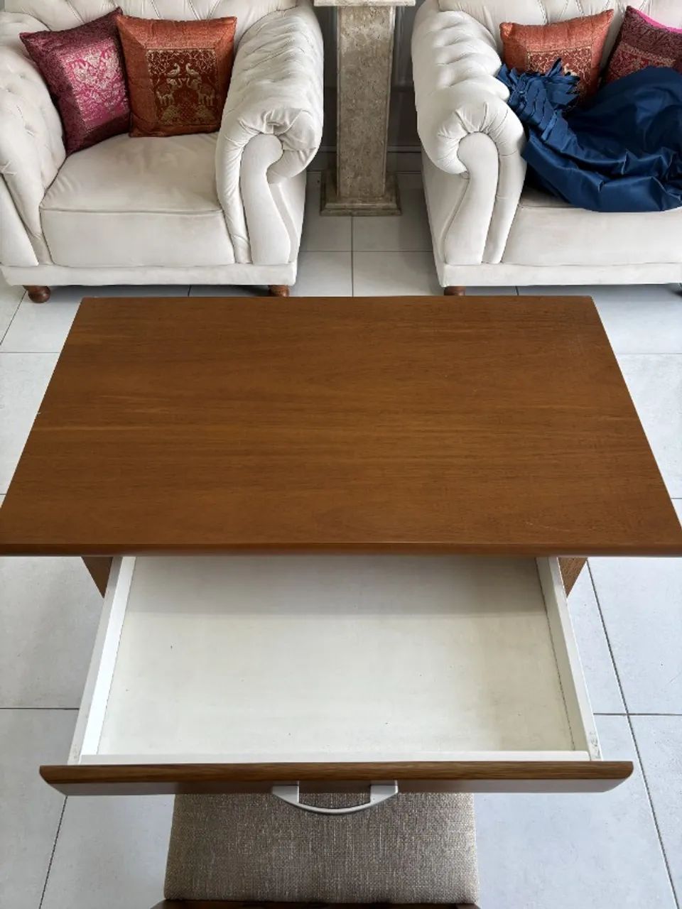 Conjunto Mesa e Cadeira Dobrável em Madeira Maciça - Foto 4