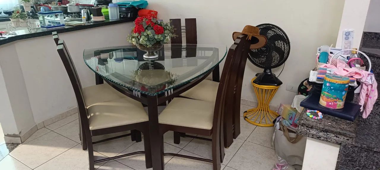 Mesa com Tampo de Vidro - Foto 3