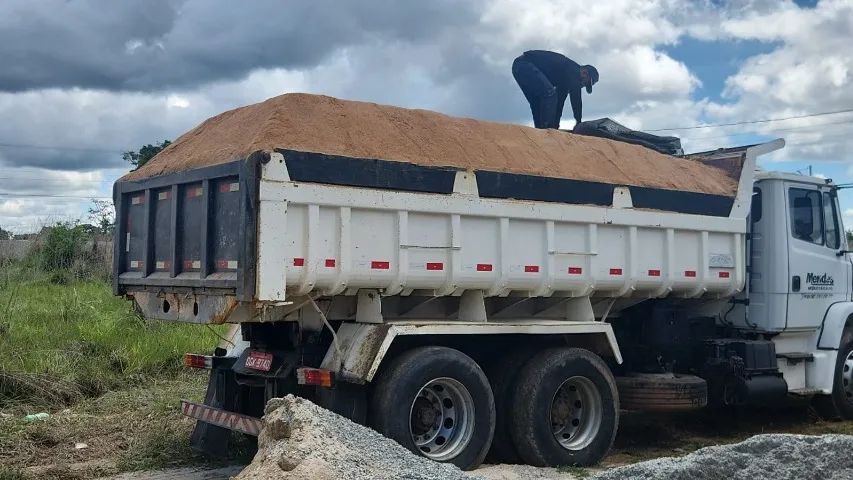 Areia lavada caminhão truck e toco, Brita 0, 1 pó de brita e seixos.  Aceitamos crédito - Foto 4