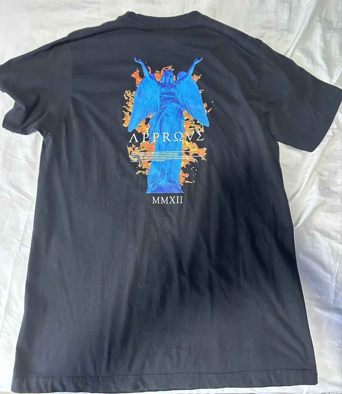 Camiseta Huge Approve Ruínas Angel Statu Preto - Foto 2