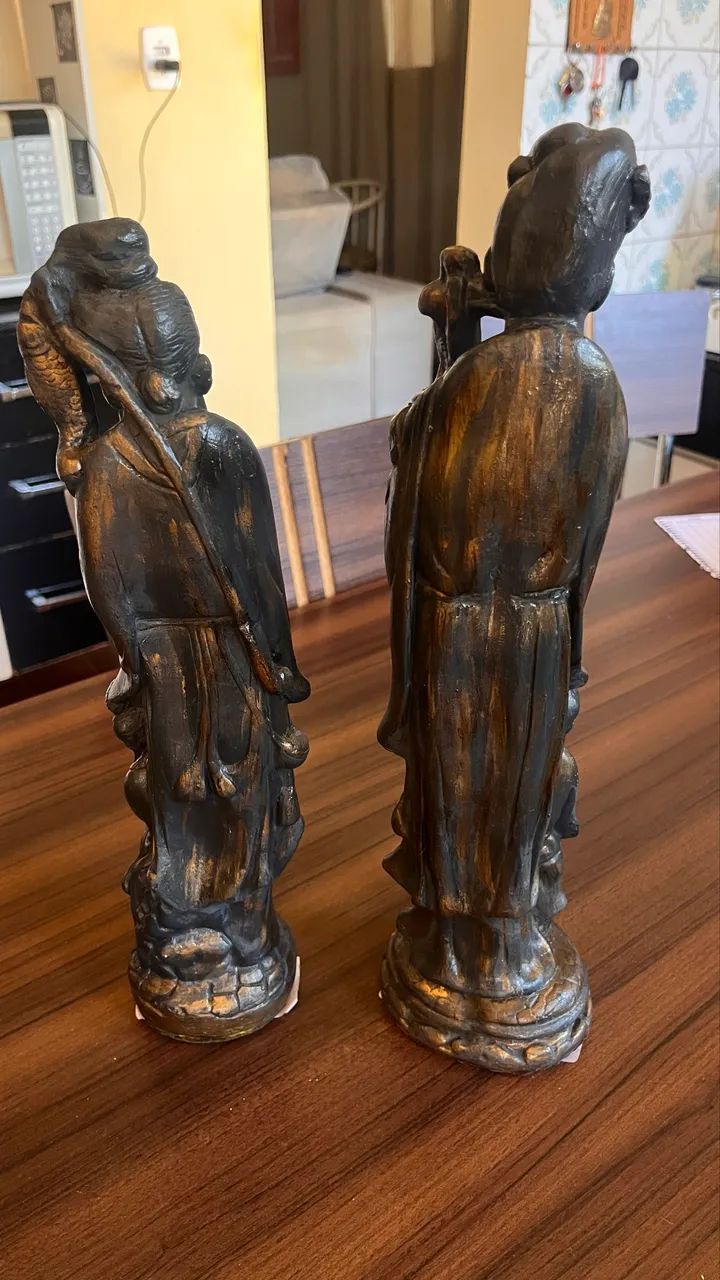 obra de arte divindades orientais gesso - Foto 2