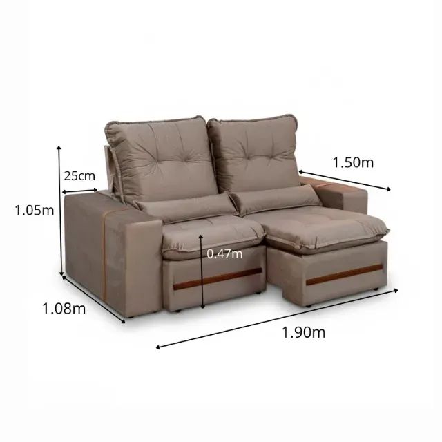 sala sofa retratil e reclinavel  - Foto 5