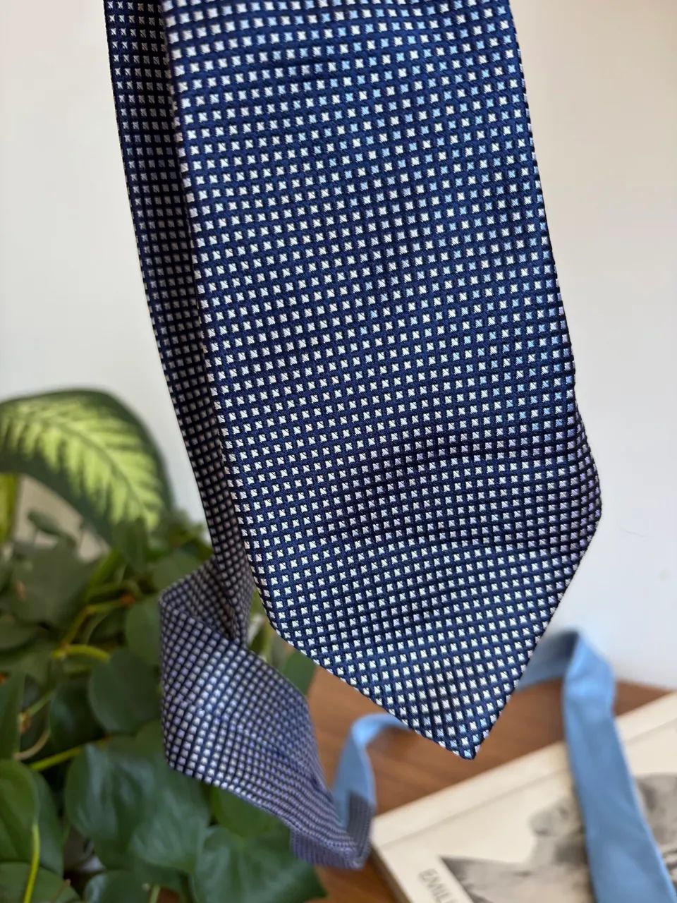 Gravata Tommy Hilfiger 100% seda  Azul - Foto 4