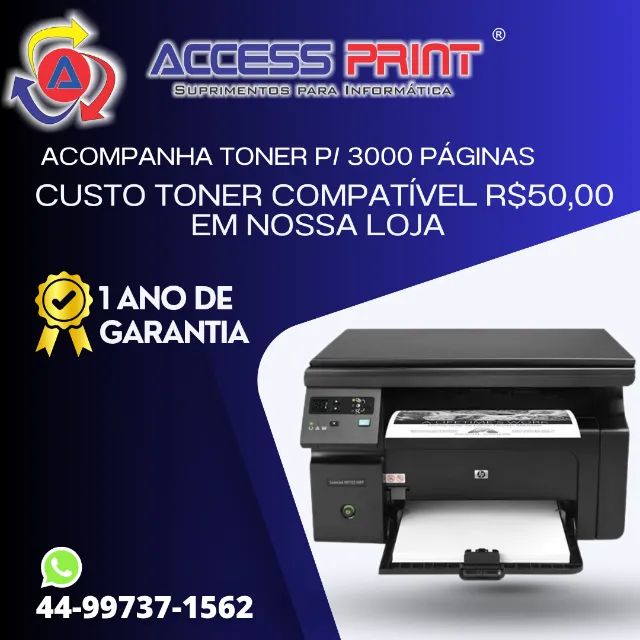 impressora laser hp multifuncional M1132 1 ano de garantia - Foto 3