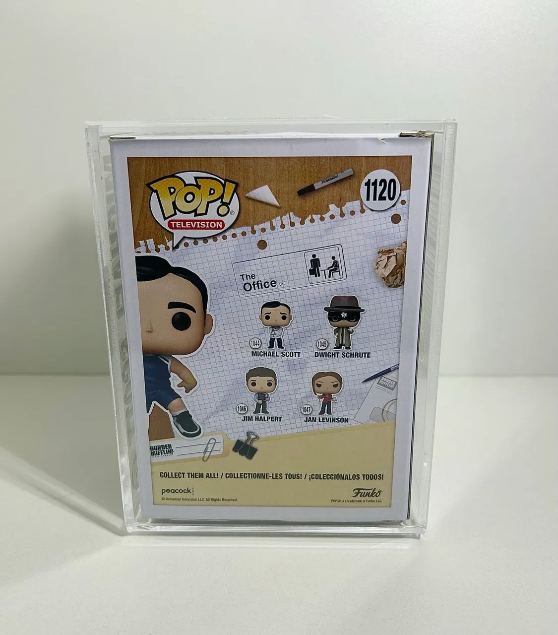 Funko Pop #1120 Michael Scott - Autografado por Steve Carell - Beckett - Com Hard Case - Foto 2