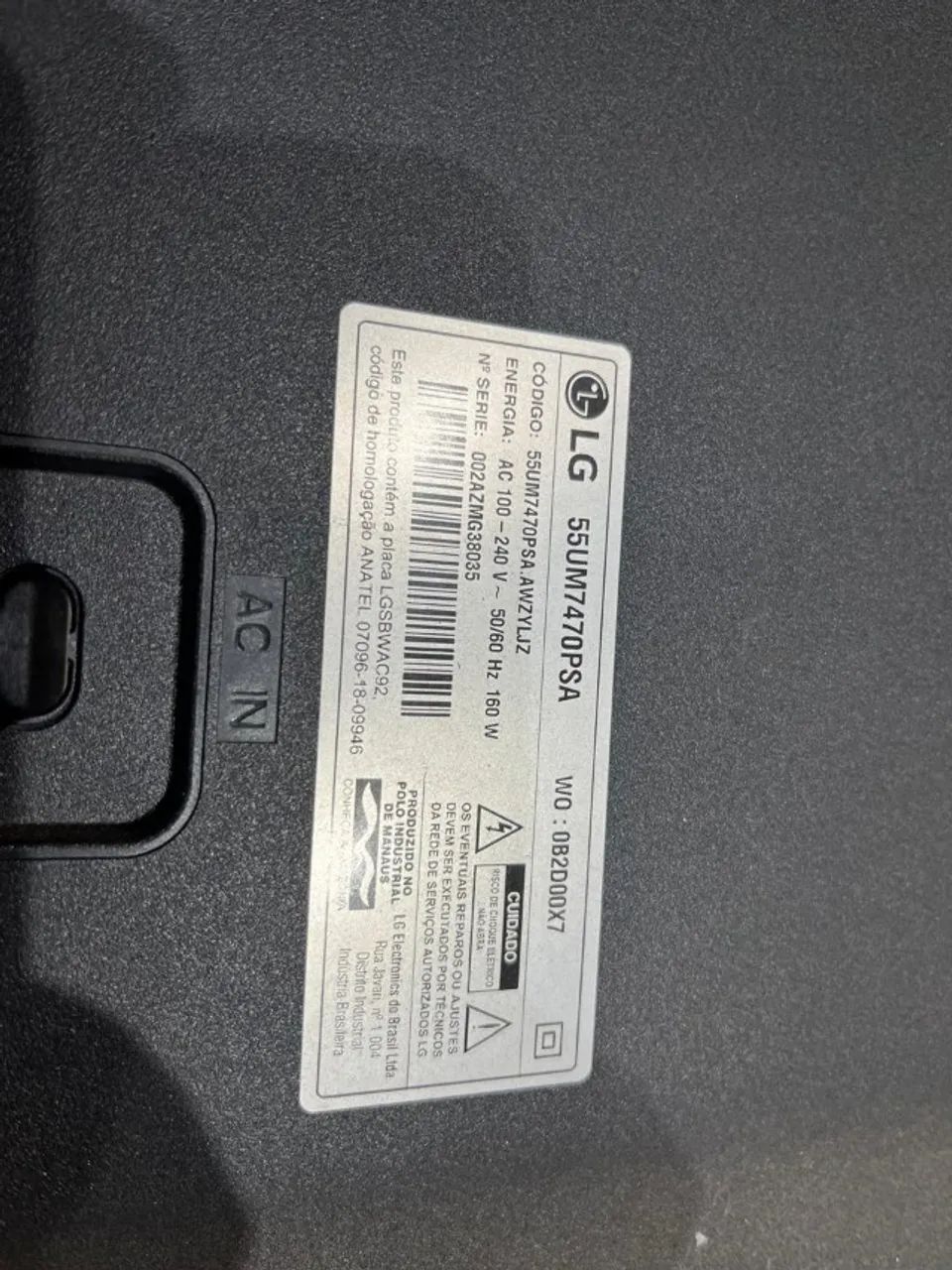 TV LG 55" Polegadas - 55UM7470PSA - Placa perfeita - Tela quebrada - Foto 4