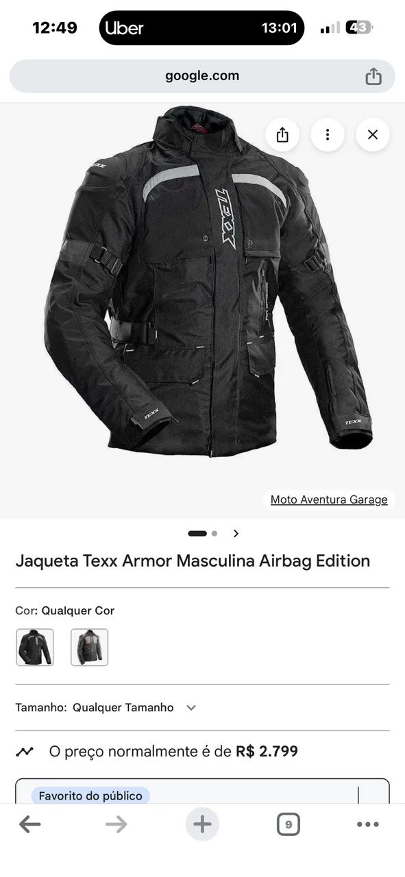 Jaqueta Texx Armor Air Bag Edition Black - Foto 2