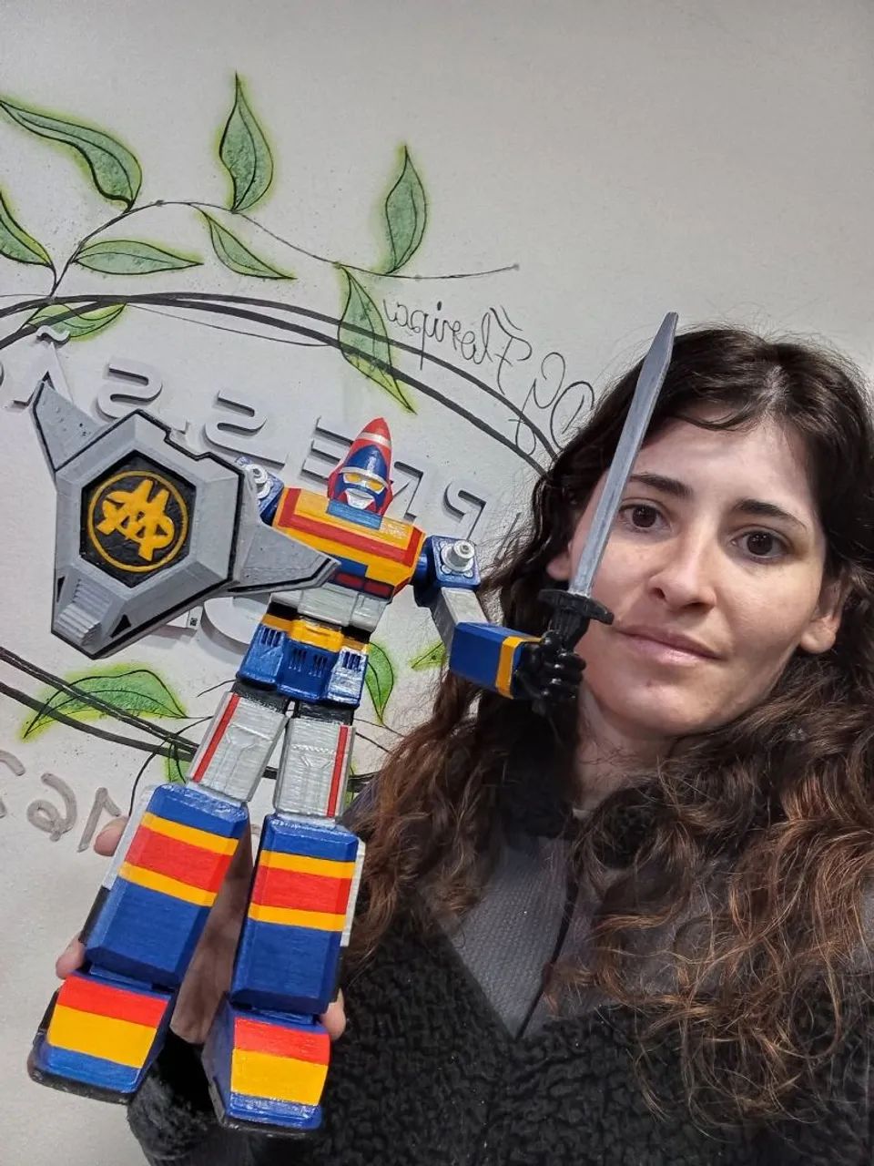 Robô Changeman 30cm altura. Não articulado. Impressão 3D 