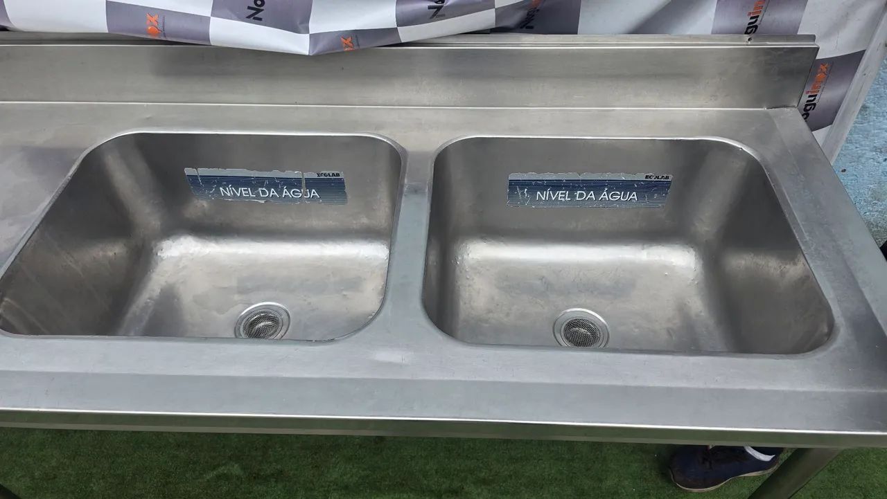 Pia industrial inox 2 cubas  - Foto 5