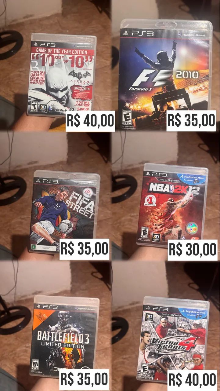 Jogos PS3  Mídia Física - Diversos títulos