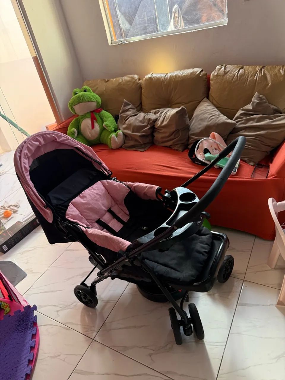 CARRINHO DE BEBÊ COSCO - ROSA CHICLETE - Foto 4