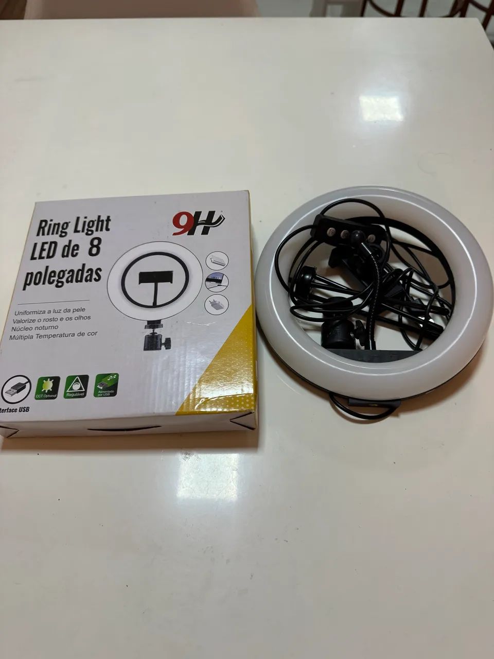 Ring light 8 polegadas completa nunca usada 