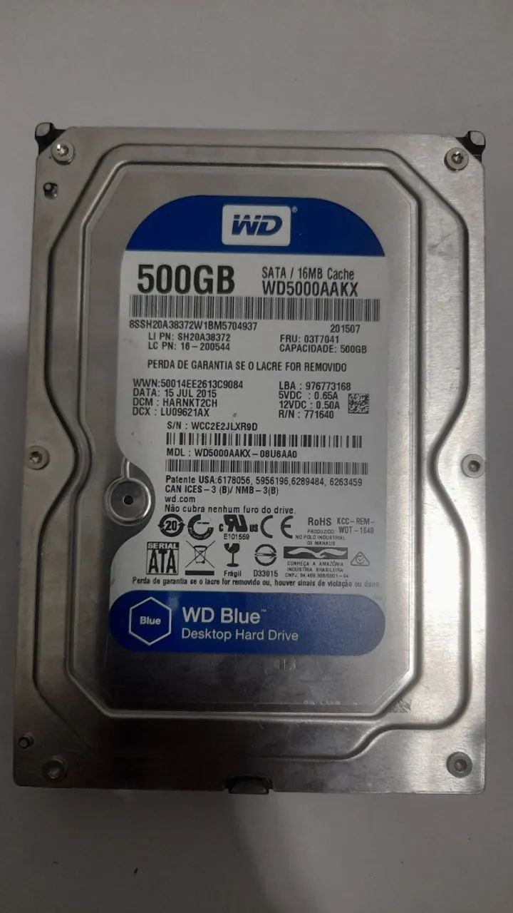 HD 500GB - WESTERN DIGITAL - WINDOWS 8