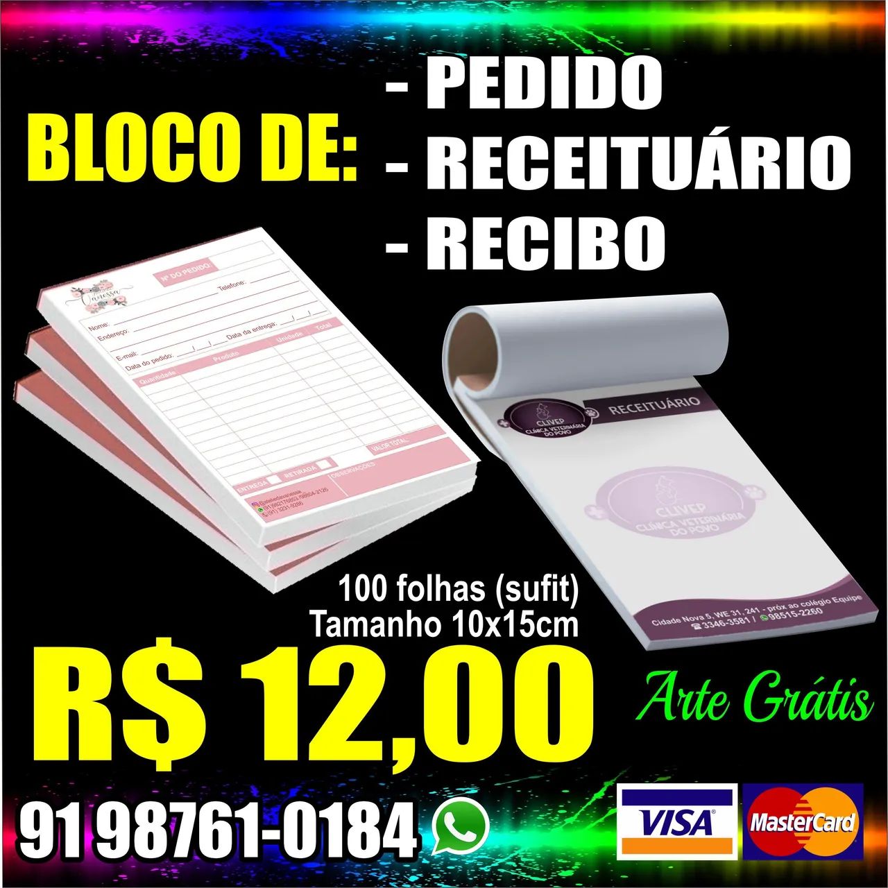 Blocos de notas, pedidos e comandas - Foto 2