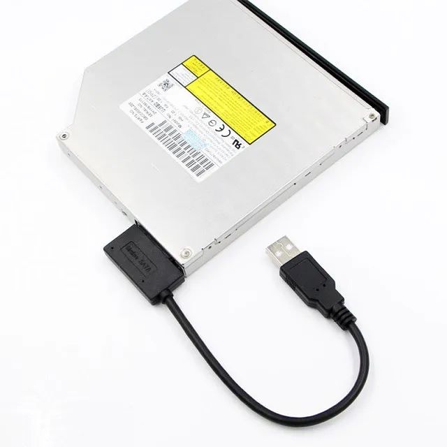 Cabo Adaptador Usb Para Gravador Cd/Dvd  Notebook Sata 