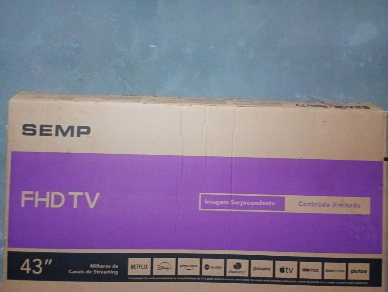 Vendo caixa 43 polegadas com isopor valor 30