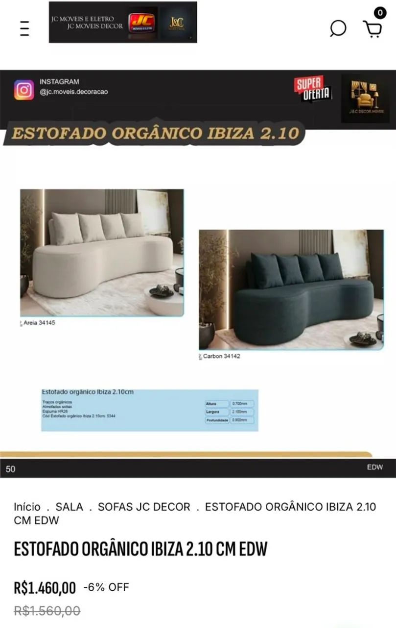 SOFA ORGANICO 2.10M 9