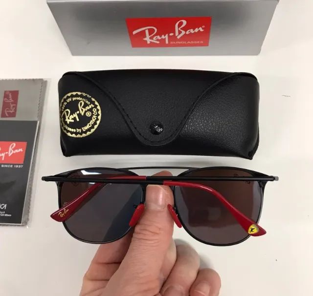 óculos de sol ray ban rb3601 ferrari azul  - Foto 2