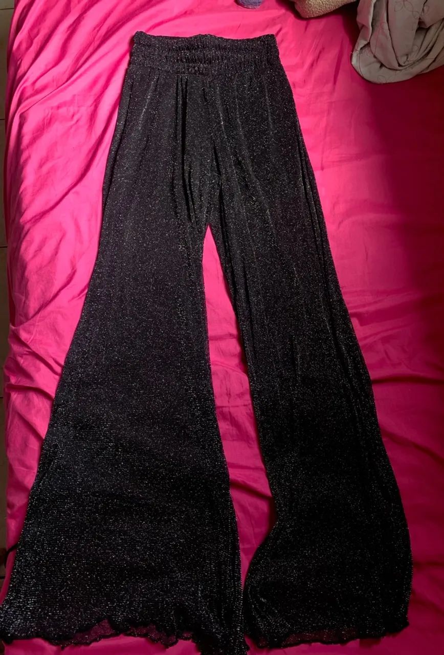 calça de tule brilhoso preto - Foto 2