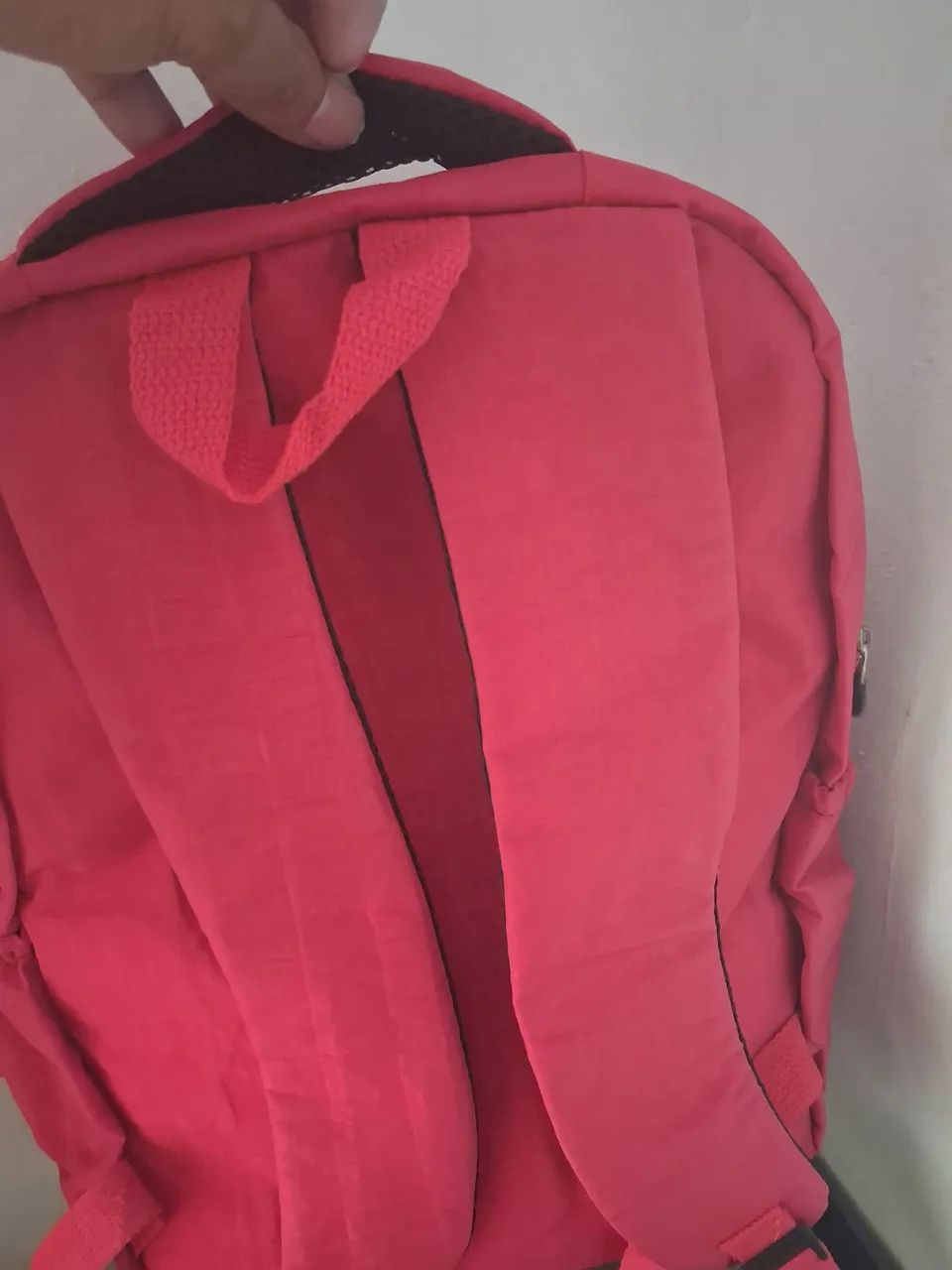 Mochila Tactel Vermelha com 6 Divisões, repartição para notebook  - Foto 5