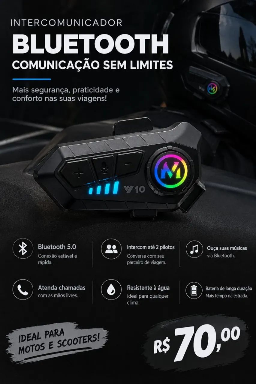Intercomunicador Bluetooth v10