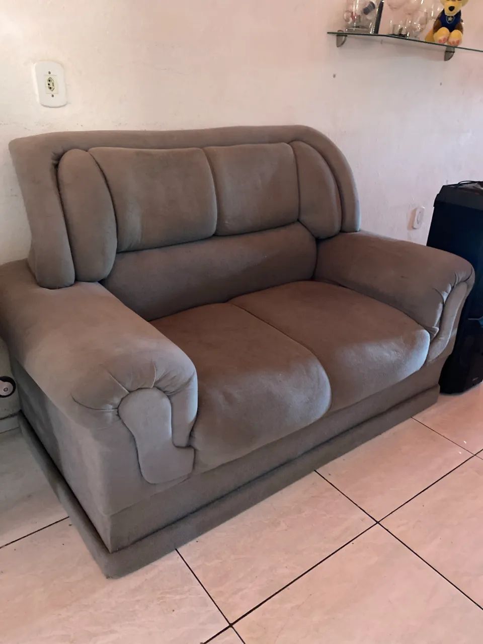 SOFÁ DE 2 LUGARES CINZA 