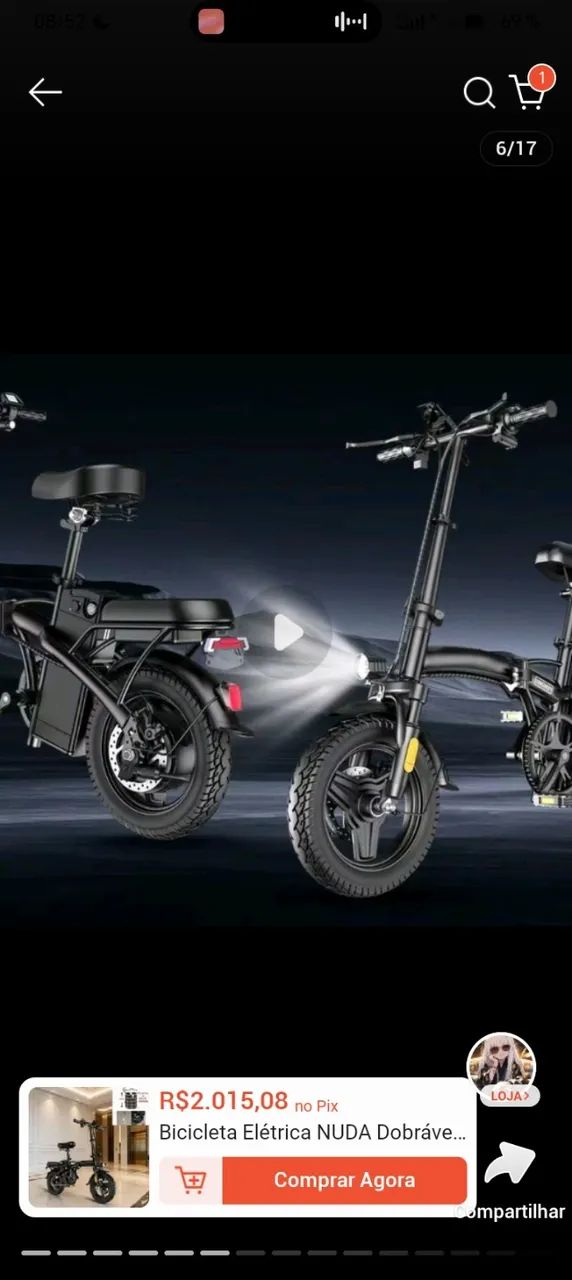 Bicicleta elétrica com pedal assistido - Foto 3