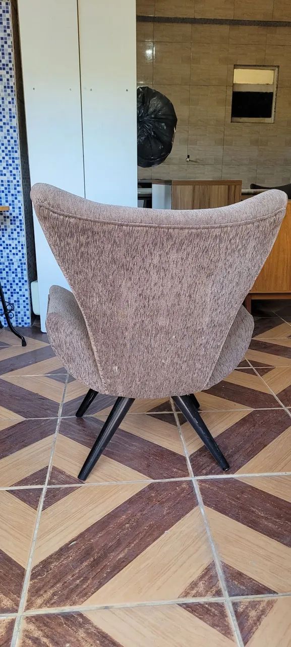 Poltrona concha  na cor cinza, 3 unidas  - Foto 2