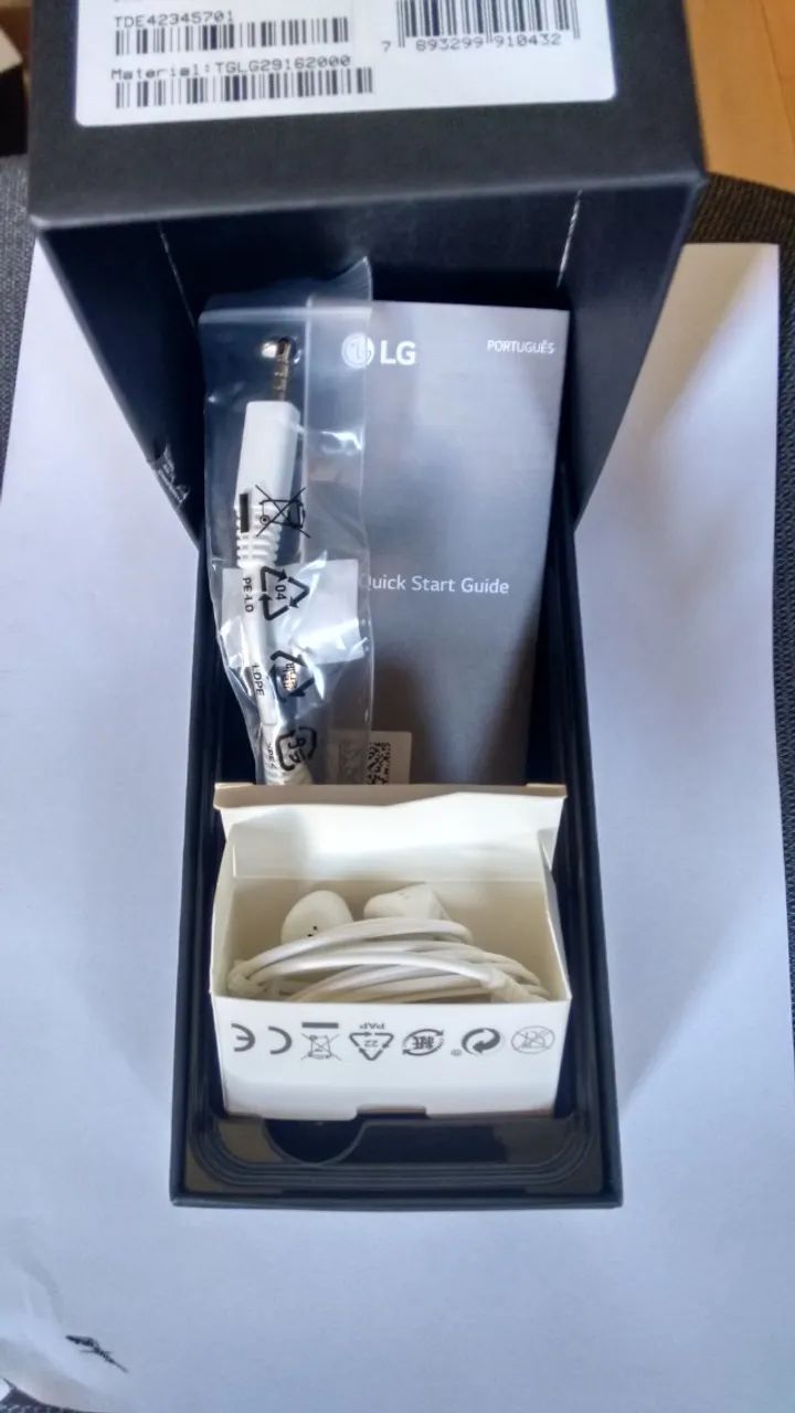 Antena e fone de ouvido originais celular LG K9