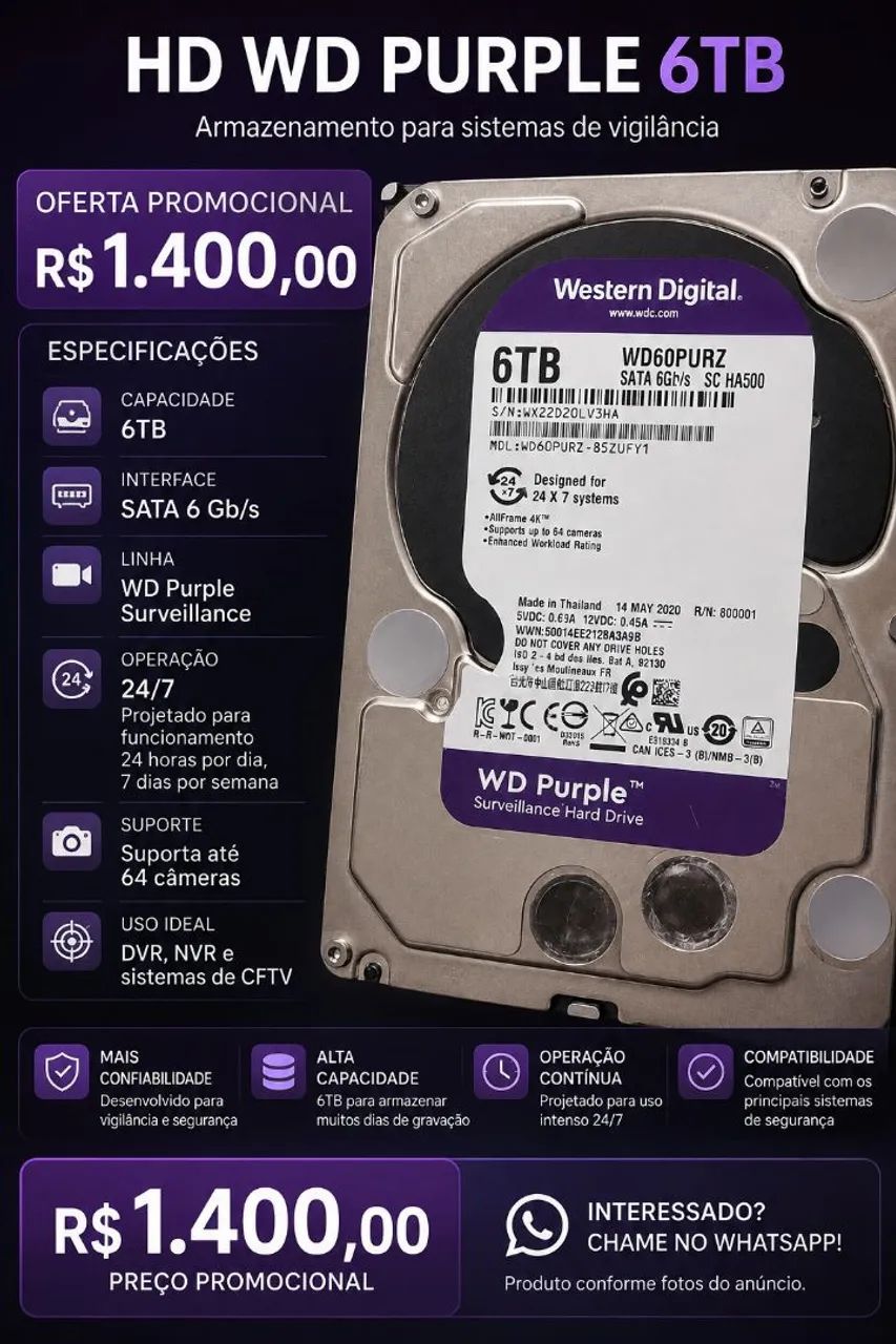 HD WD Purple 6TB