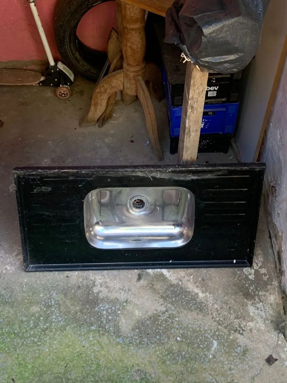 Fiberglass sink. 1.20x0.50